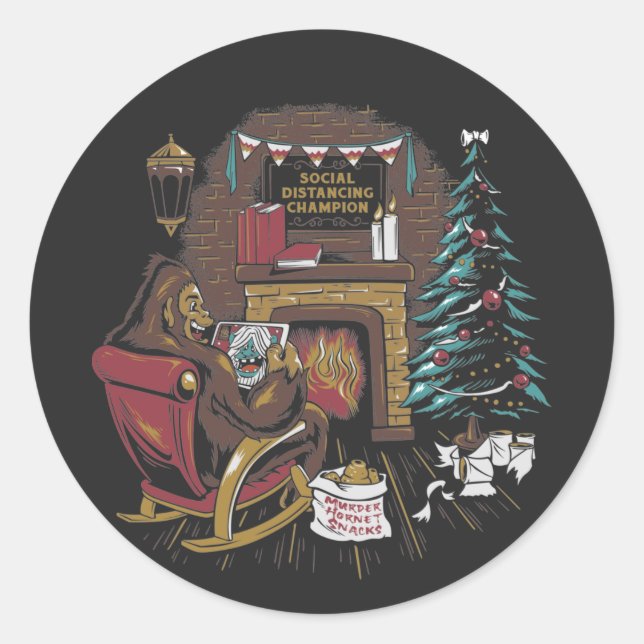 Sticker Rond Championne de Bigfoot (Devant)
