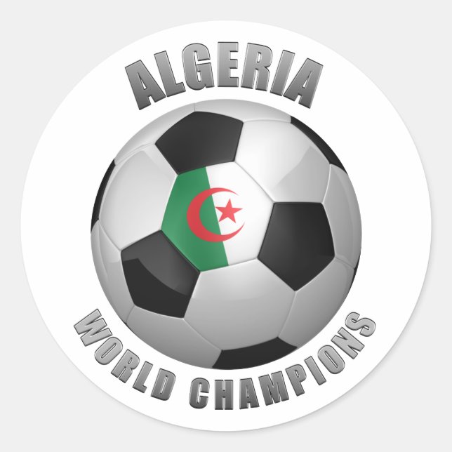 STICKER ROND CHAMPIONS ALGÉRIEN DU FOOTBALL (Devant)