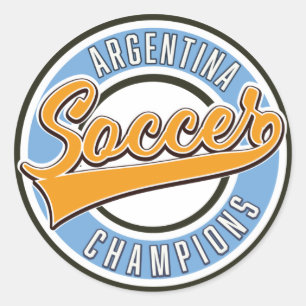 Sticker Rond Champions de football de l'Argentine