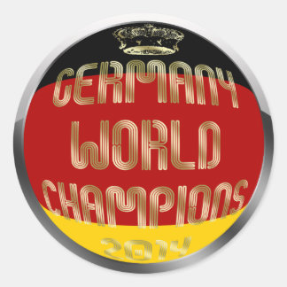 Sticker Rond Champions du monde de football 2014 en Allemagne