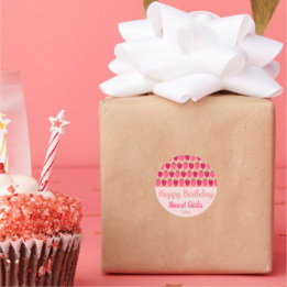 Sticker Rond Champs de fraises ravissant