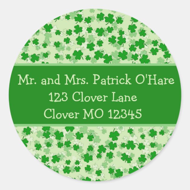 Sticker Rond Chance Clovers Saint Patrick's Day Envelope Seal (Devant)