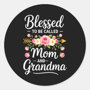 Sticker Rond Chance d'être appelée maman et grand-mère femme t-