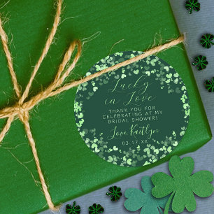 Sticker Rond Chanceux en amour Saint Patrick Fête de mariage