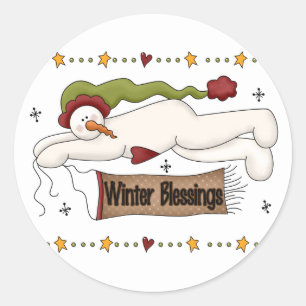 Sticker Rond Chandails et cadeaux d'hiver