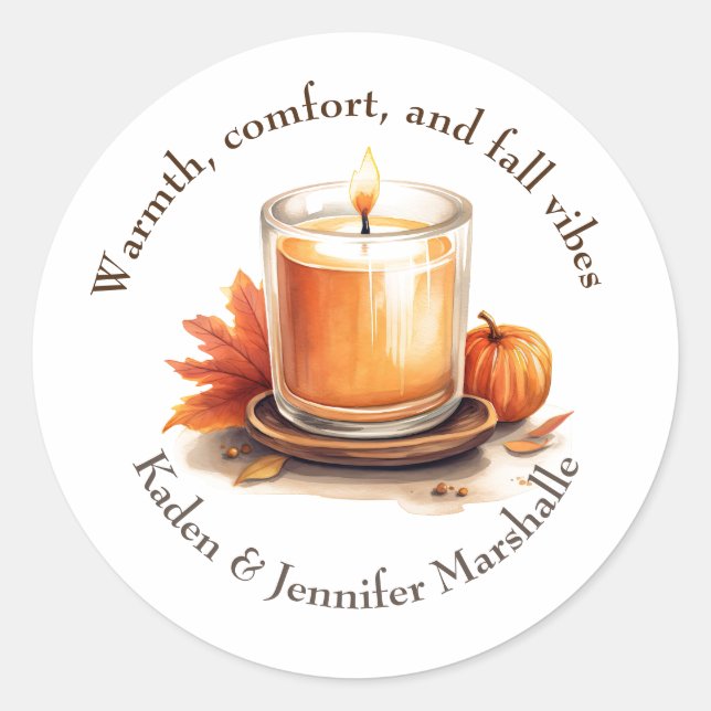 Sticker Rond Chandelle automne (Devant)