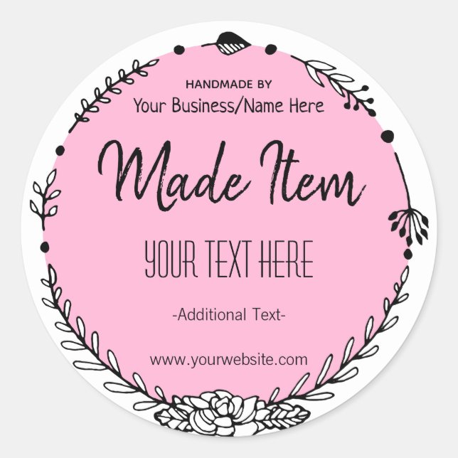 Sticker Rond Chandelle parfumée de cire de soja personnalisable (Devant)