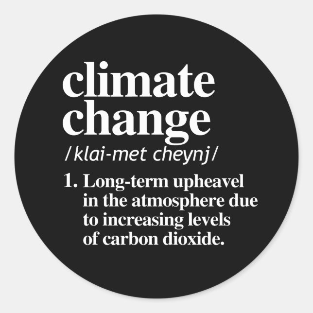 Sticker Rond Changement climatique (Devant)