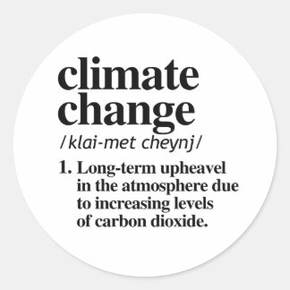 Sticker Rond Changement climatique