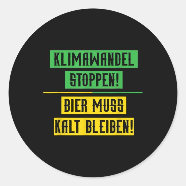Sticker Rond Changement climatique Arrêter la protection du cli (Devant)