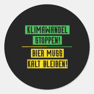 Sticker Rond Changement climatique Arrêter la protection du cli