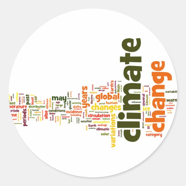 Sticker Rond changement climatique deux (Devant)