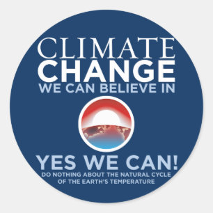 Sticker Rond Changement climatique - oui nous pouvons des