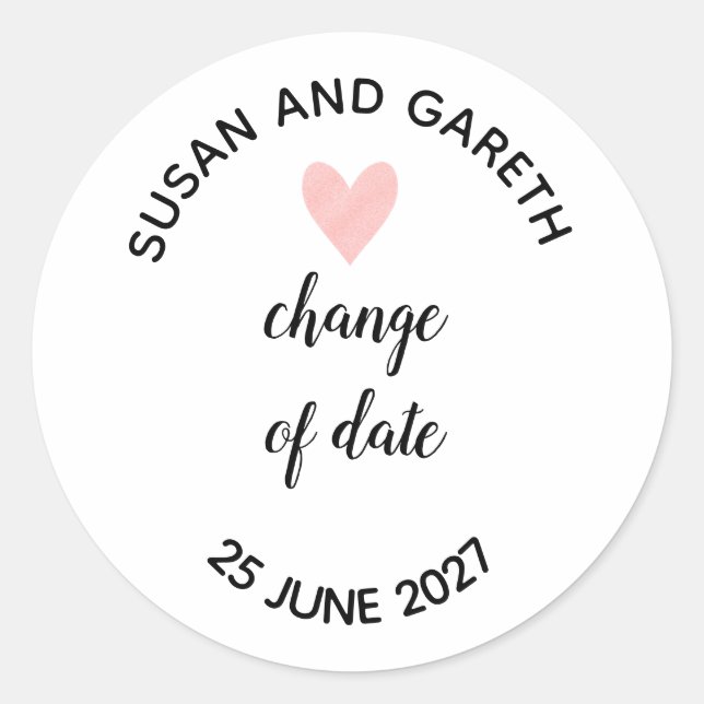 Sticker Rond changement de date (Devant)