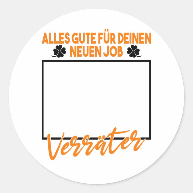 Sticker Rond Changement d'emploi Adieu Cadeau d'adieu pour coll (Devant)