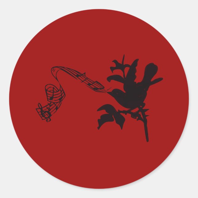 Sticker Rond Changer de couleur d'oiseau (Devant)