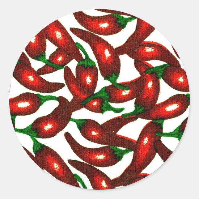 Sticker Rond Changer la couleur chili (Devant)