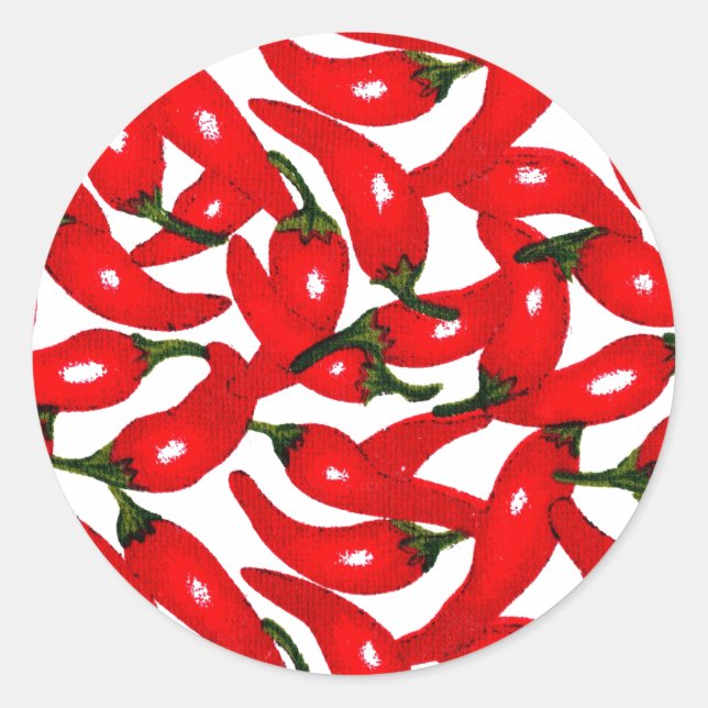 Sticker Rond Changer la couleur chili (Devant)