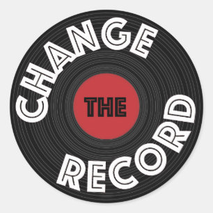 Sticker Rond Changez le Record !