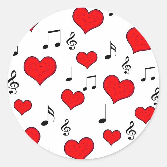 Sticker Rond Chanson d'amour (Devant)