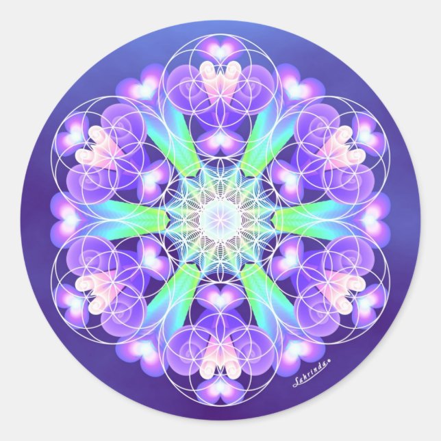 Sticker Rond Chanson de coeur (Devant)