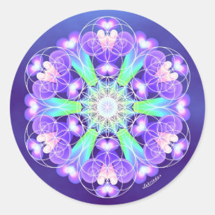 Sticker Rond Chanson de coeur