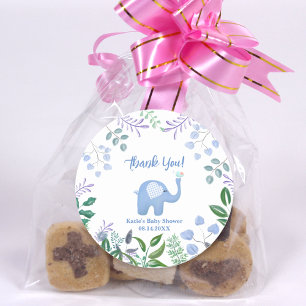 Sticker Rond Chanson de l'éléphant bébé Merci Oiseau bébé Showe