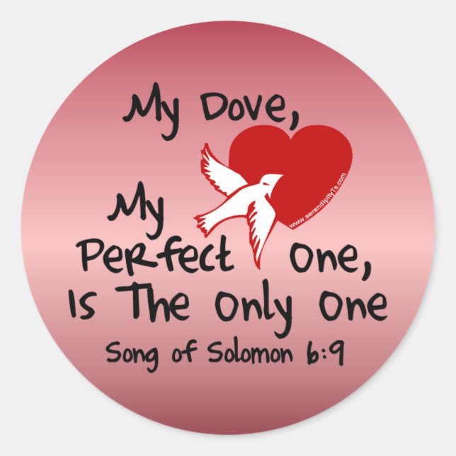 Sticker Rond Chanson de Salomon 6:9 (Devant)