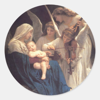 Sticker Rond Chanson des Anges - William-Adolphe Bouguereau
