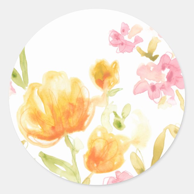 Sticker Rond Chanson florale I (Devant)