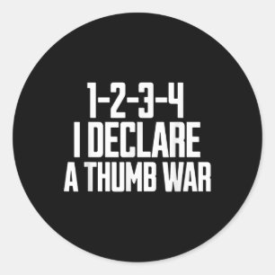 Sticker Rond Chant de guerre de pouce, Champion de lutte de pou