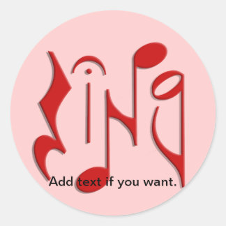 Sticker Rond chanter