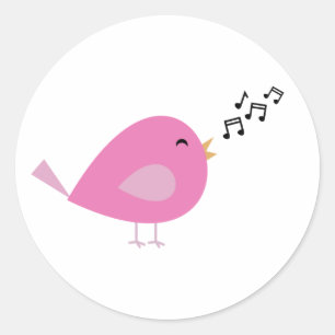 Sticker Rond Chanter Birdie