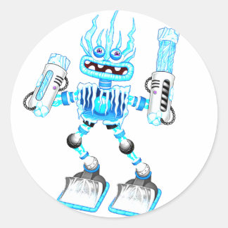 Sticker Rond chanter des monstres