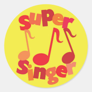 Sticker Rond Chanteur superbe