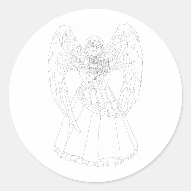 Sticker Rond Chanukah Angel (Devant)