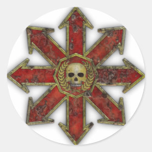 Sticker Rond Chaos - Rouge