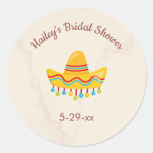 Sticker Rond Chapeau de mariage personnalisé avec texte personn