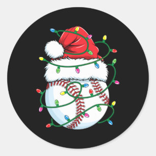 Sticker Rond Chapeau de Noël drôle Bysebyll Père Noël Hommes Ga