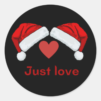 Sticker Rond Chapeau de Père Noël