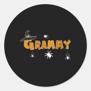 Sticker Rond Chapeau de sorcière drôle d'Halloween T-shirt Boo 