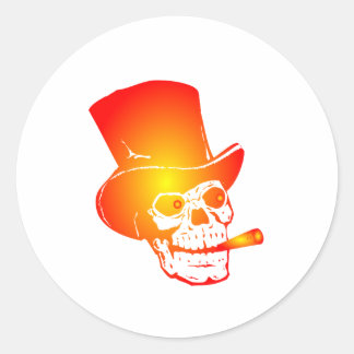 Sticker Rond Chapeau en haut par Chillee Wilson