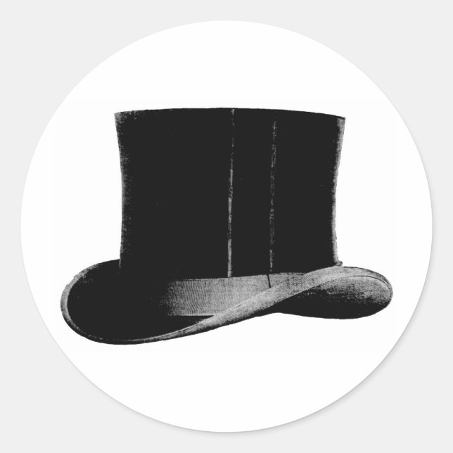 Sticker Rond chapeau haut (Devant)
