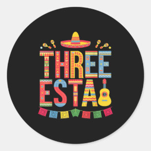Sticker Rond Chapeau mexicain de la fiesta d'anniversaire de Th