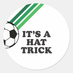 Sticker Rond Chapeau Tricolore Football pour 3ème Anniversaire