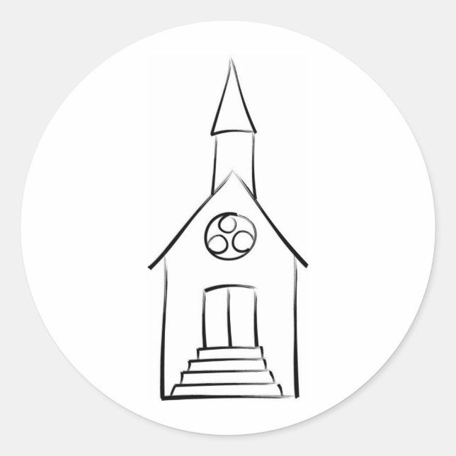 Sticker Rond Chapelle Mariage de Bruxelles (Devant)