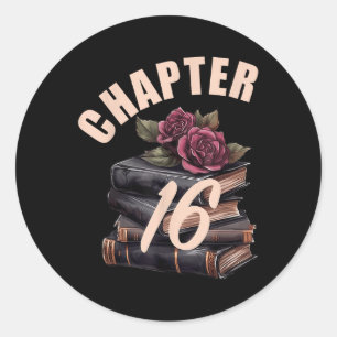 Sticker Rond Chapitre 16 16e Anniversaire Filles Réserver Lover