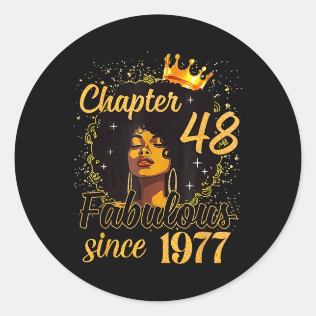 Sticker Rond Chapitre 48 Fabuleux depuis 1977 48e anniversaire  (Devant)
