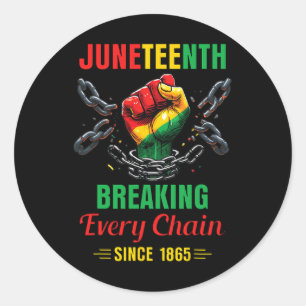 Sticker Rond Chaque Chaîne Depuis 1865 Femmes Hommes JunetDix F