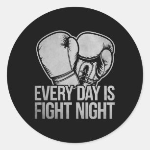 Sticker Rond Chaque Jour Est Battre Night Boxer Sports Force Gy